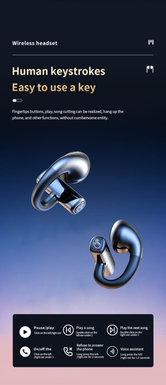 New wireless bluetooth headset binaural high end noise