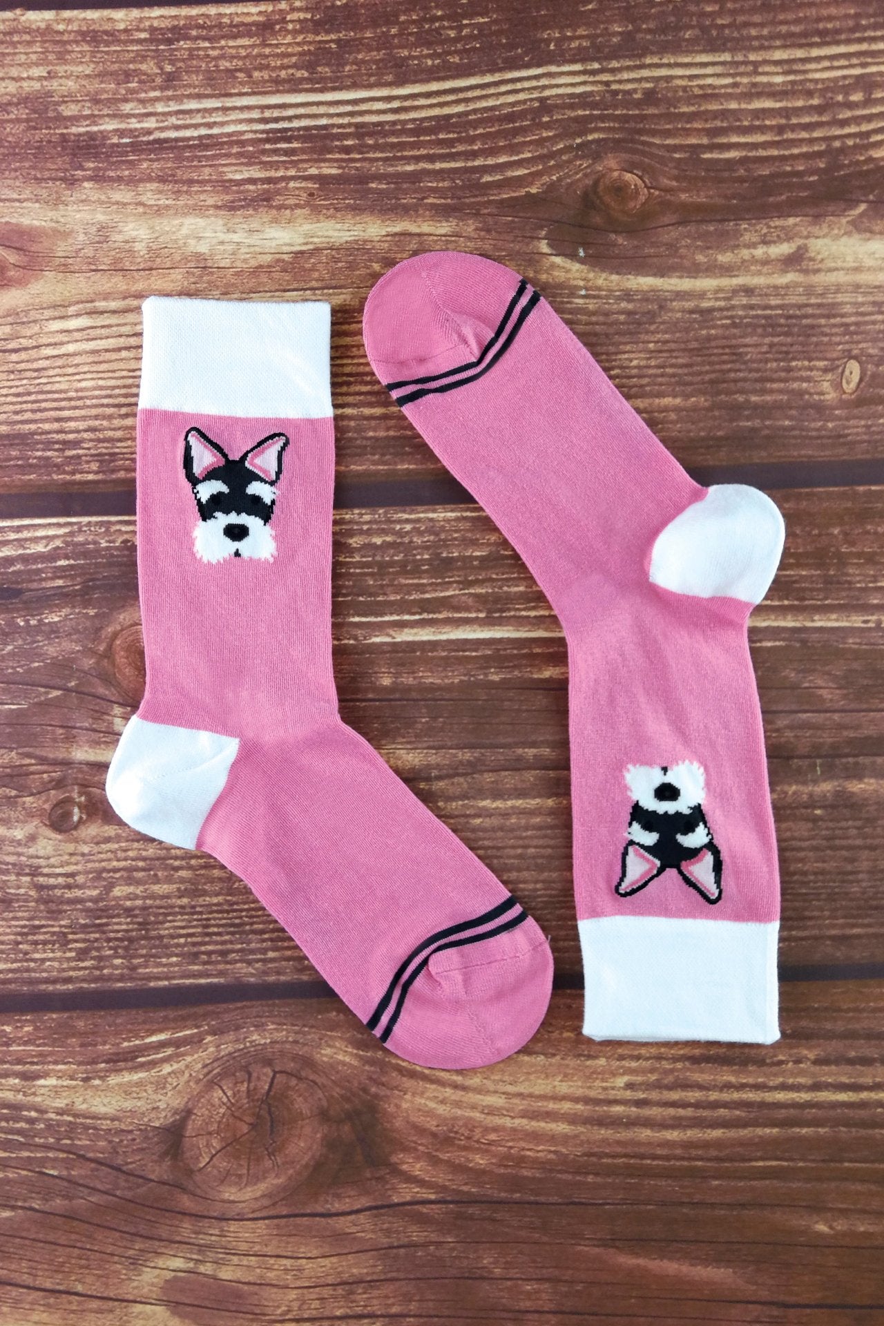 1 Pair Novelty Cat / Dog Patterned Cotton Socks - Nexellus