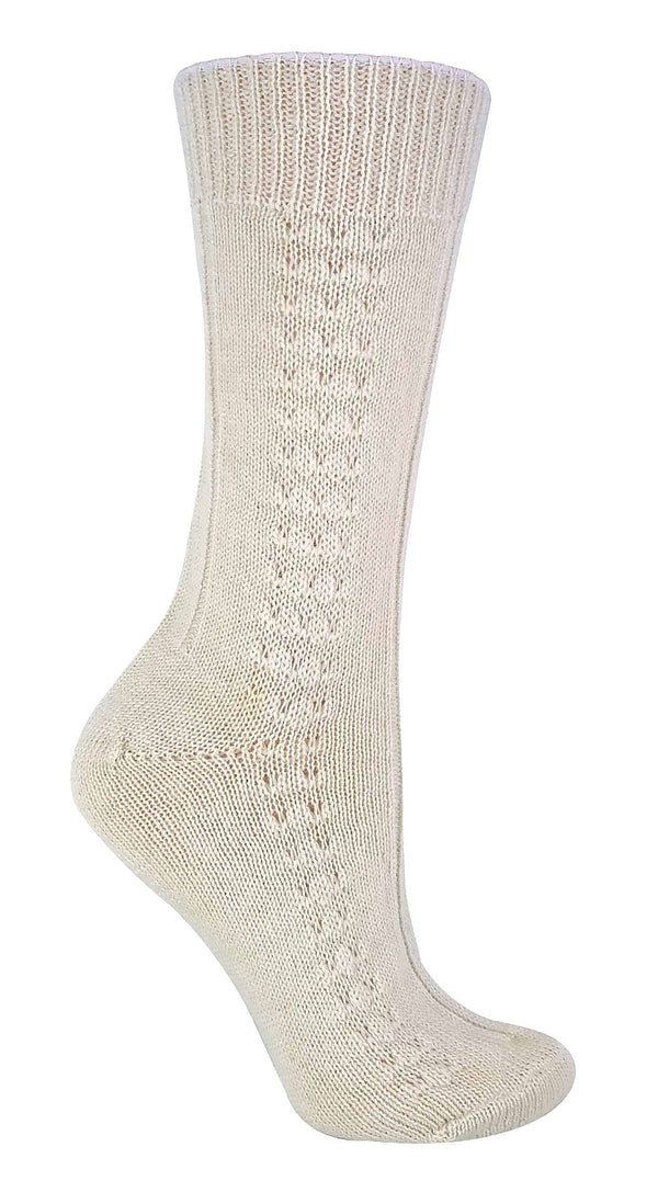 1 Pairs Ladies Lightweight Knitted 100% Wool Socks - Nexellus