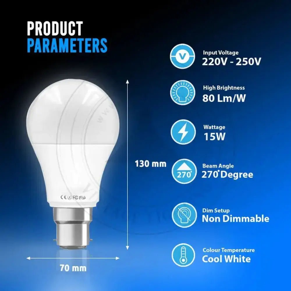 10 pack 15w b22 screw led light gls bulbs, energy saving edison cool - Nexellus