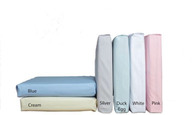 100% Luxury Cotton Plain Dyed Seeting Fitted Sheet King,Blue - Nexellus