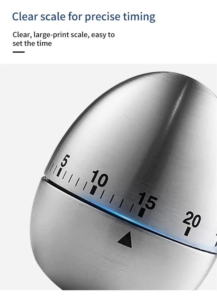 Creative stainless steel kitchen timer egg apple timer