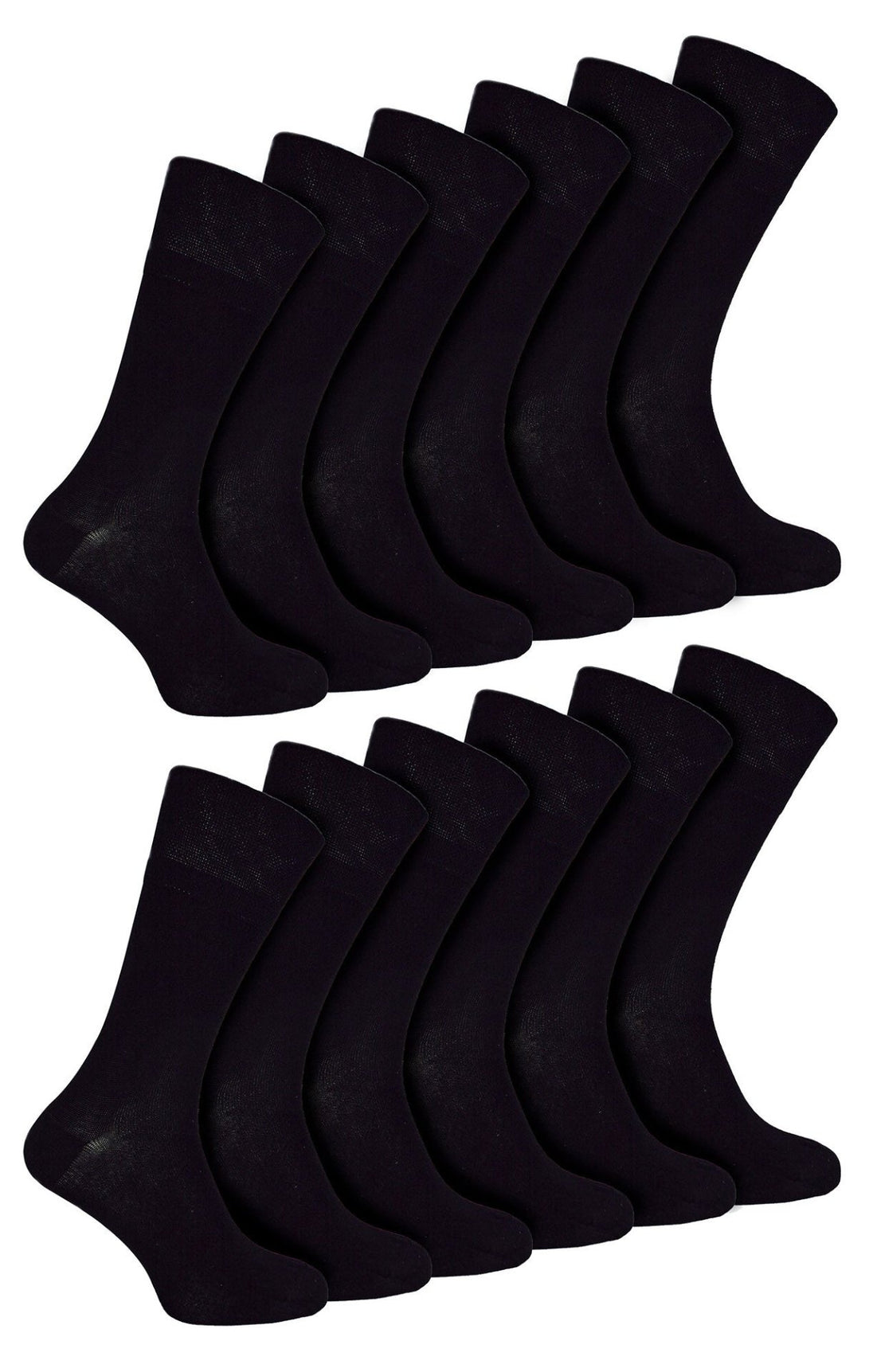 12 Pack Mens Diabetic Seamless Bamboo Socks - Nexellus