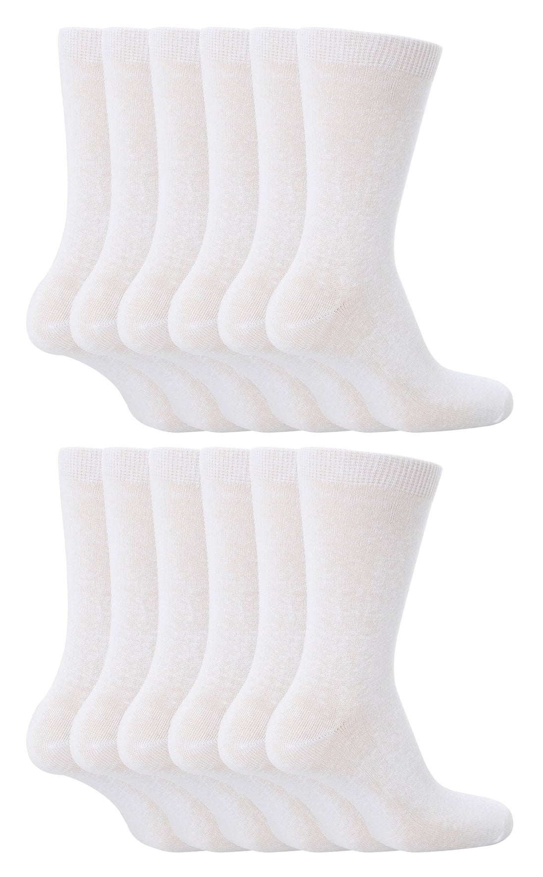 12 Pair Plain School Socks Boys & Girls - Nexellus