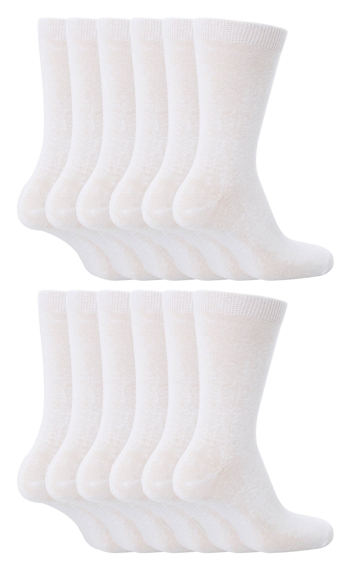 12 Pair Plain School Socks Boys & Girls - Nexellus