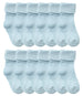 12 Pairs Babies Soft Cotton Turnover Top Socks - Nexellus