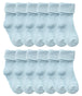 12 Pairs Babies Soft Cotton Turnover Top Socks - Nexellus