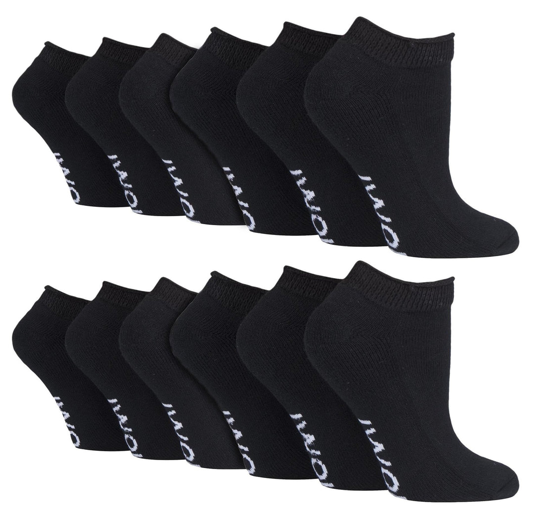 12 Pairs Cushioned Diabetic Trainer Socks - Nexellus