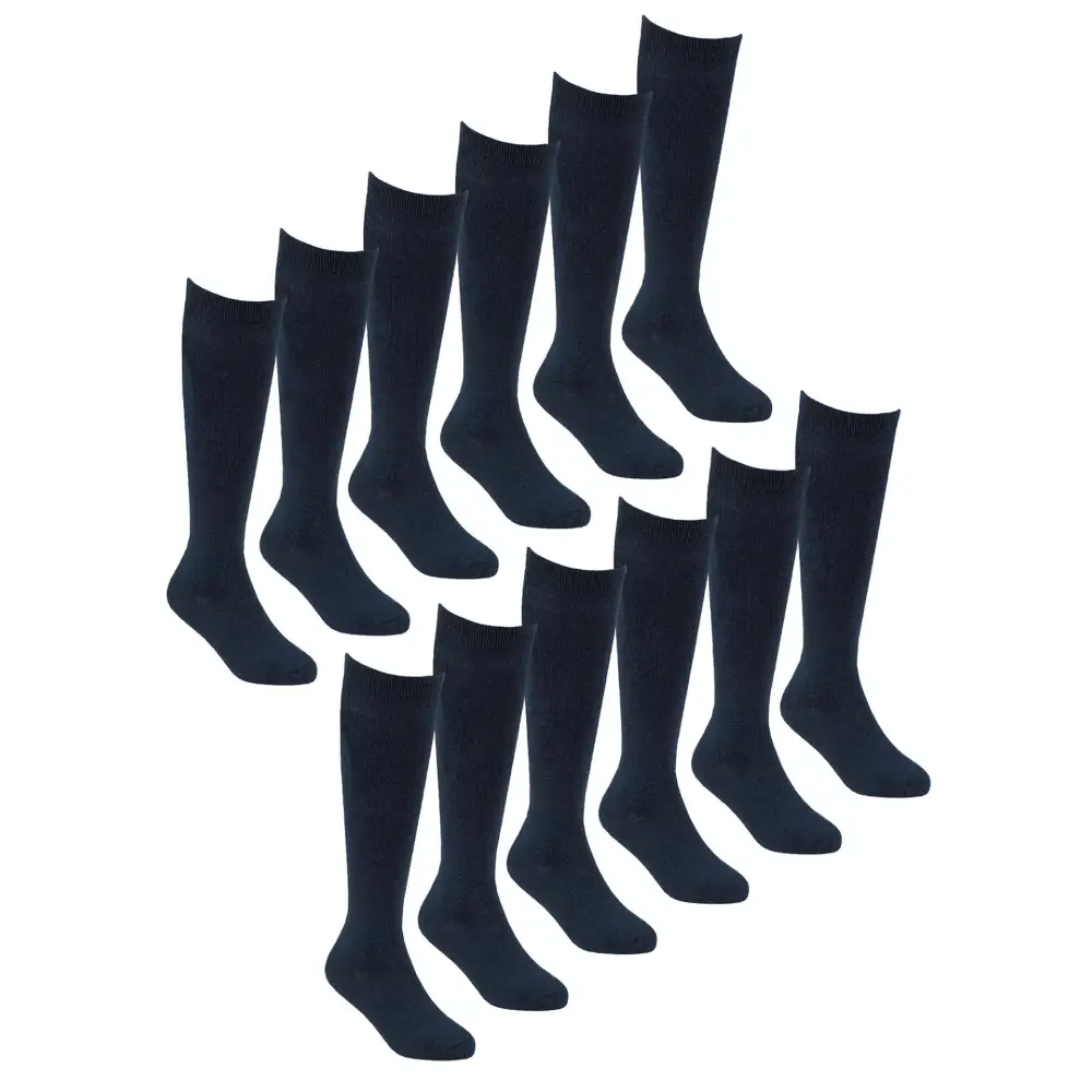 12 pairs girls knee high soft bamboo socks - Nexellus