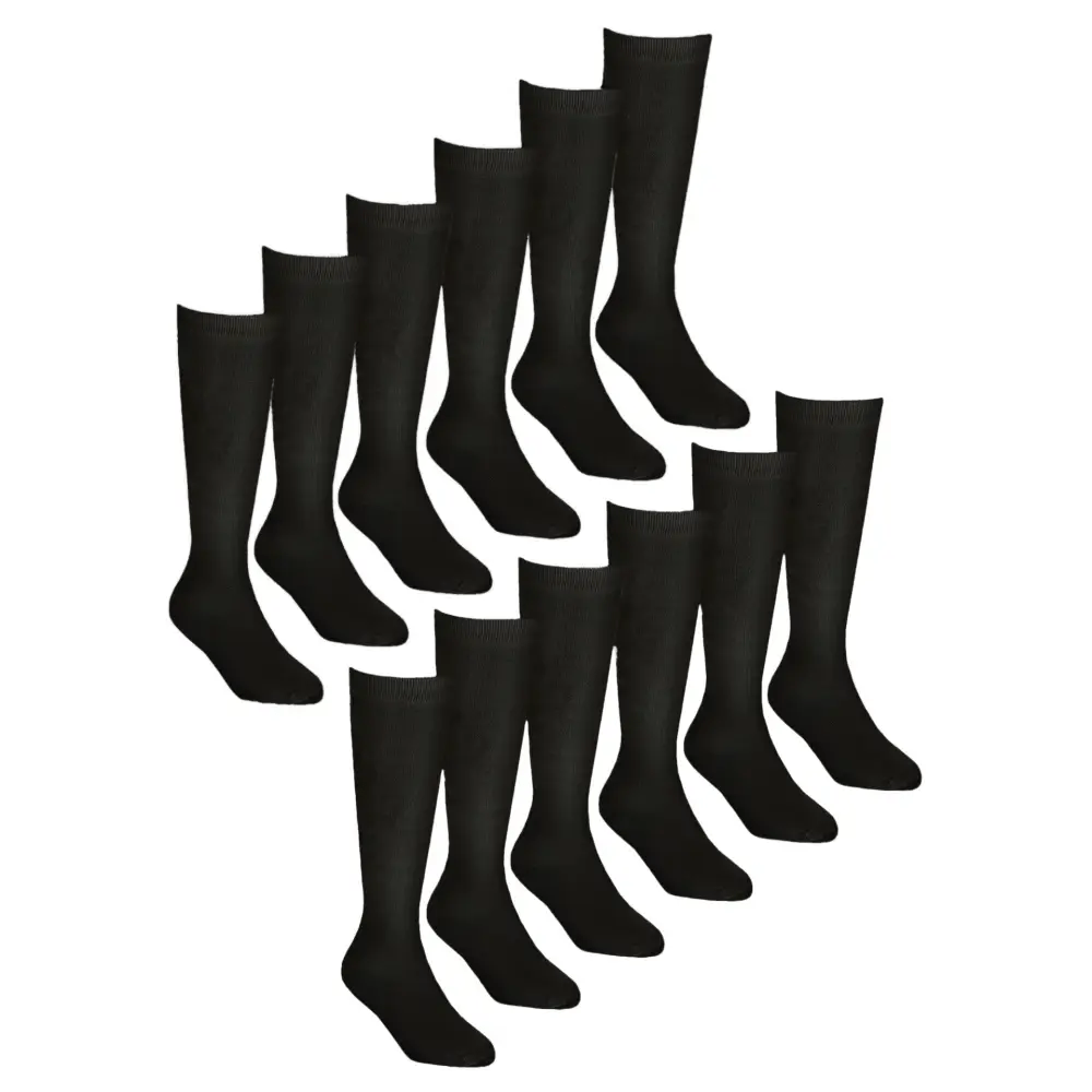 12 pairs girls knee high soft bamboo socks - Nexellus