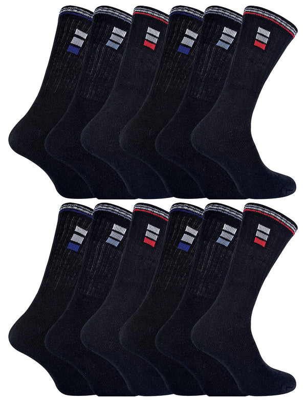 12 Pairs Mens Cotton Sport Socks - Nexellus