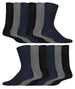 12 Pairs Mens Loose Top Diabetic Socks - Nexellus