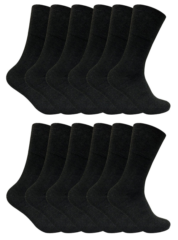 12 Pairs Mens Thermal Non Elastic Diabetic Socks - Nexellus