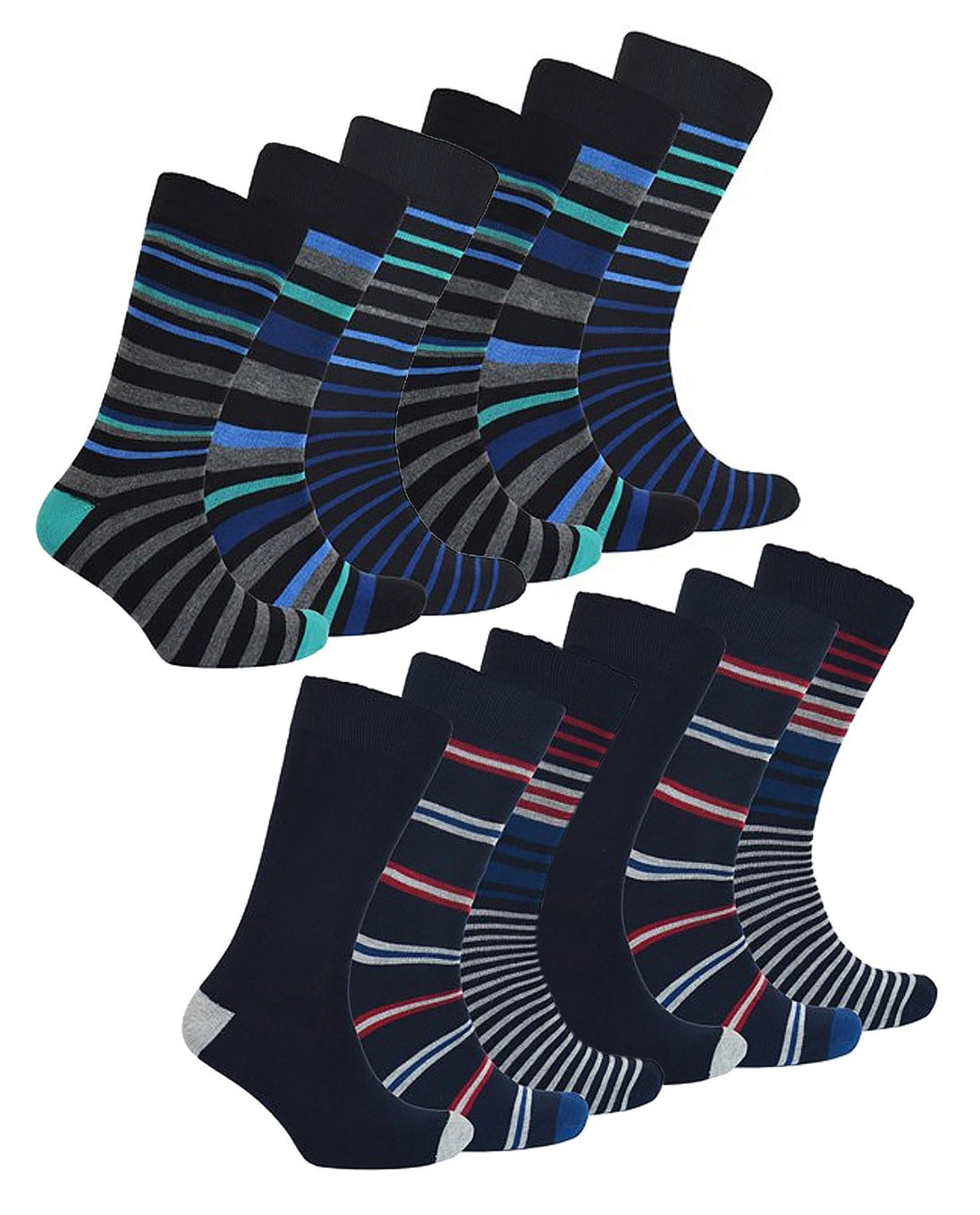 12 Pairs Novelty Mens Cushioned Bamboo Socks - Nexellus