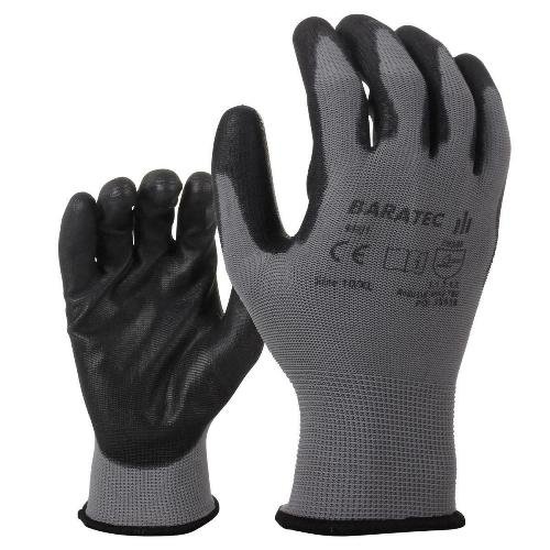 12 x Baratec Protective Nitrile Coated Grip Glove with Elactic Wrist - Nexellus