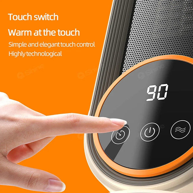 1200W Portable Electric Heater with Remote, Touch Screen & Timer for Home, Bill Saving Nexellus
