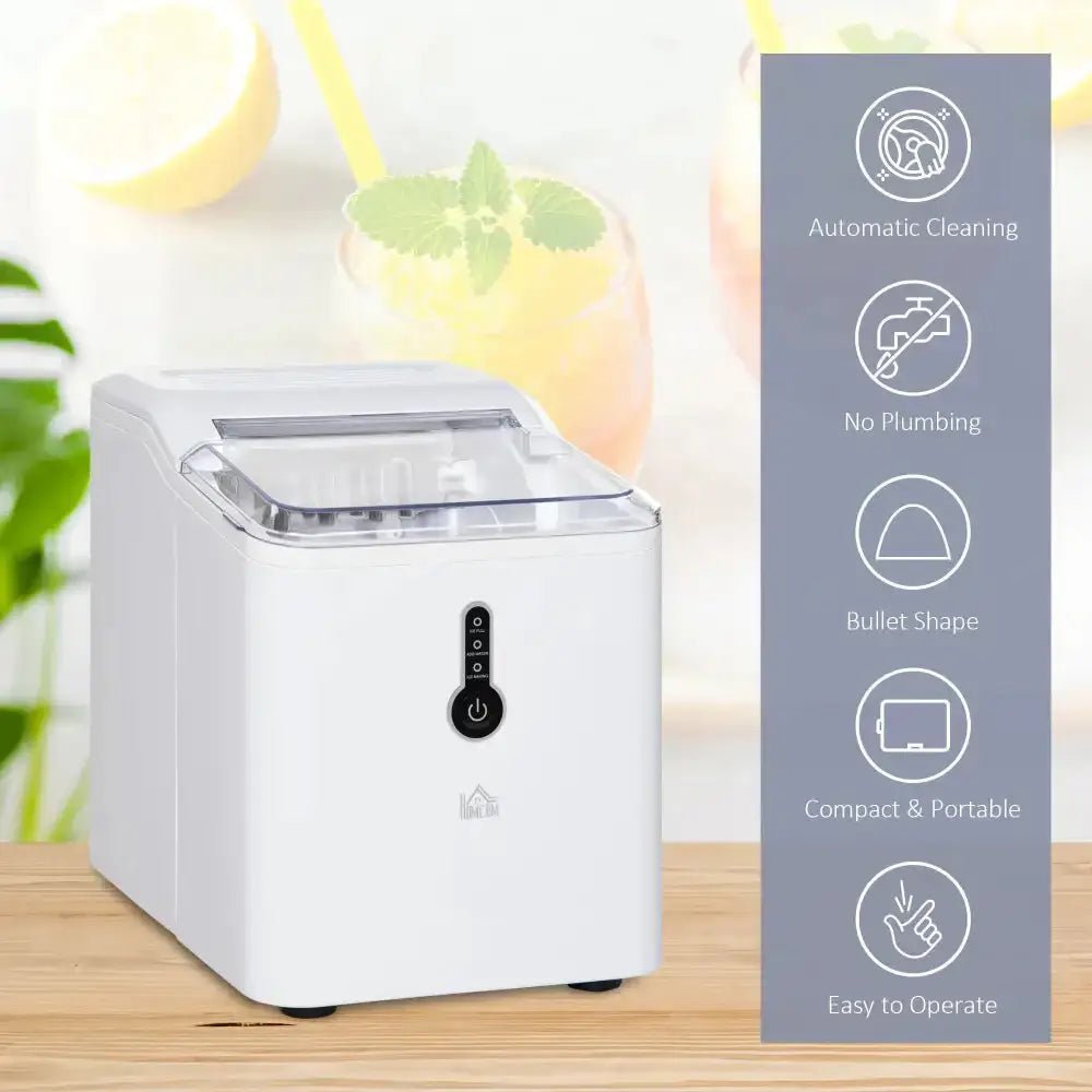 12kg ice maker machine counter top home drink equipment w/ basket - Nexellus