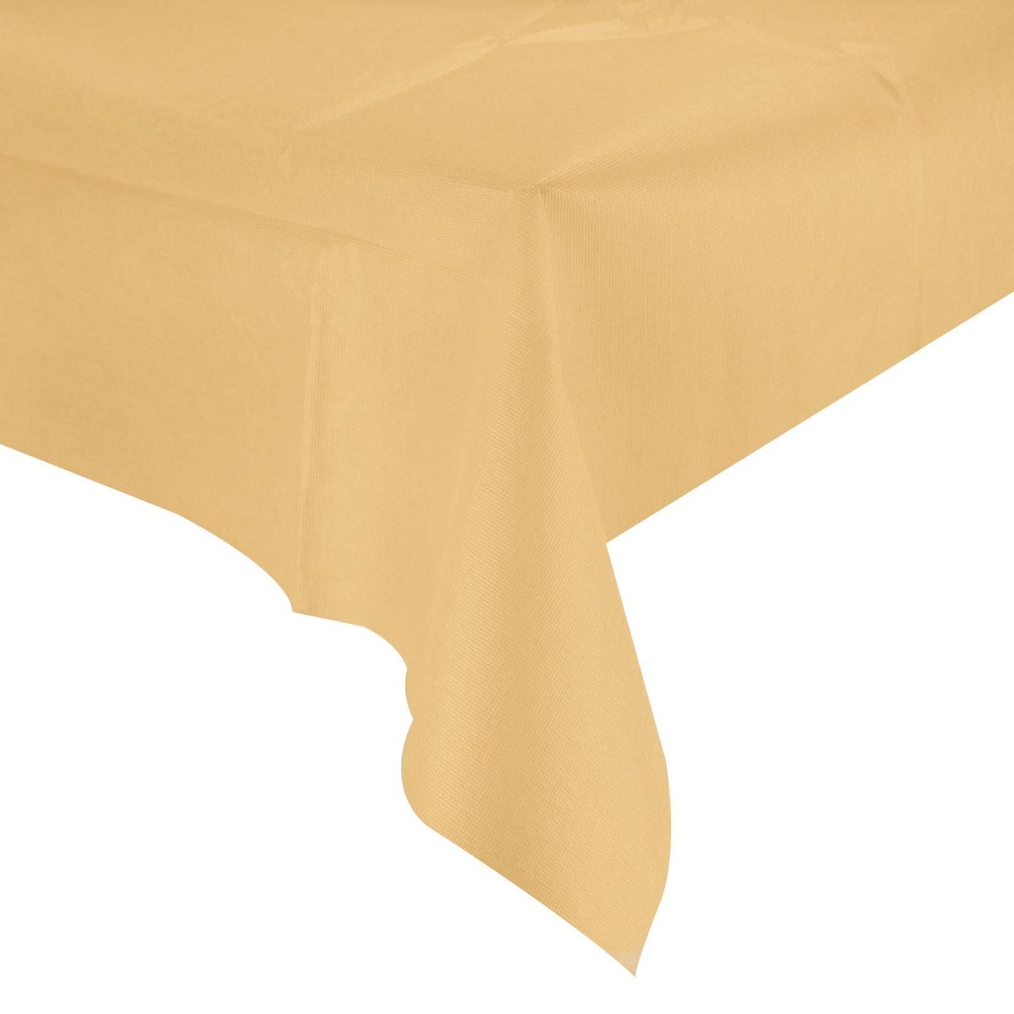 132x178cm Flannel Backed Table Cloth Gold - Nexellus