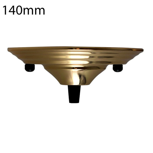 140mm Single Outlet Drop Metal Front Fitting Ceiling Rose~1452 - Nexellus