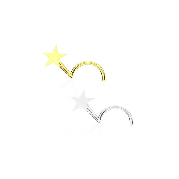 14ct Gold Plain Star Nose Screw - Nexellus