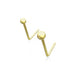 14ct Solid Yellow Gold L Bend Bead Ball Top Nose Stud - Nexellus