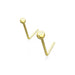 14ct Solid Yellow Gold L Bend Bead Ball Top Nose Stud - Nexellus