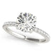 14k white gold diamond engagement ring with scalloped row band (2 1/4 - Nexellus