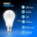 15W B22 Screw LED Light GLS bulbs, Energy Saving Edison Cool White 6000K non dimmable lights - Nexellus