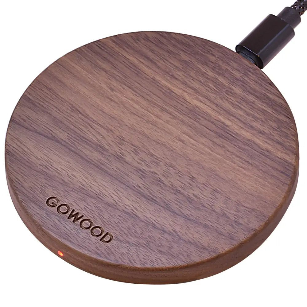 15w fast charge walnut wood wireless charger - Nexellus