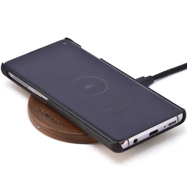 15w fast charge walnut wood wireless charger - Nexellus