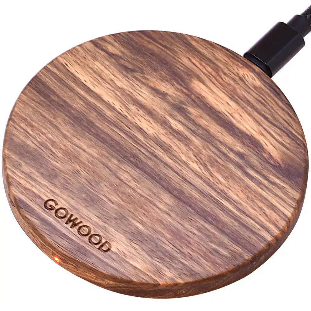 15w fast charge zebra wood wireless charger - Nexellus