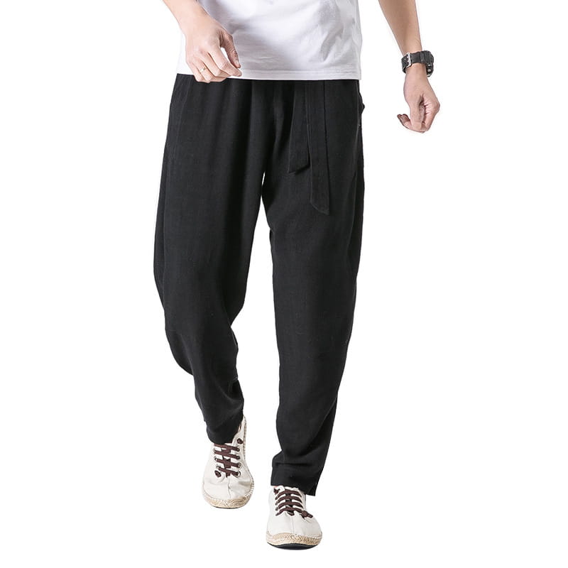 Casual cotton linen radish trousers plus size fashion