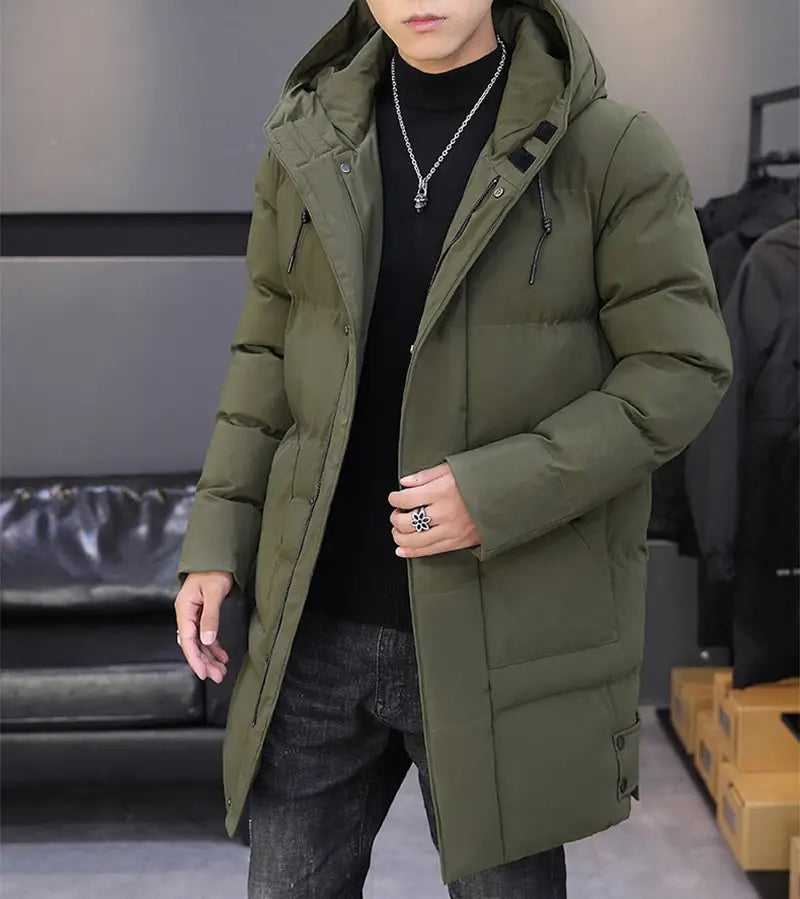 Winter-ready men’s long hooded jackets: style meets warmth