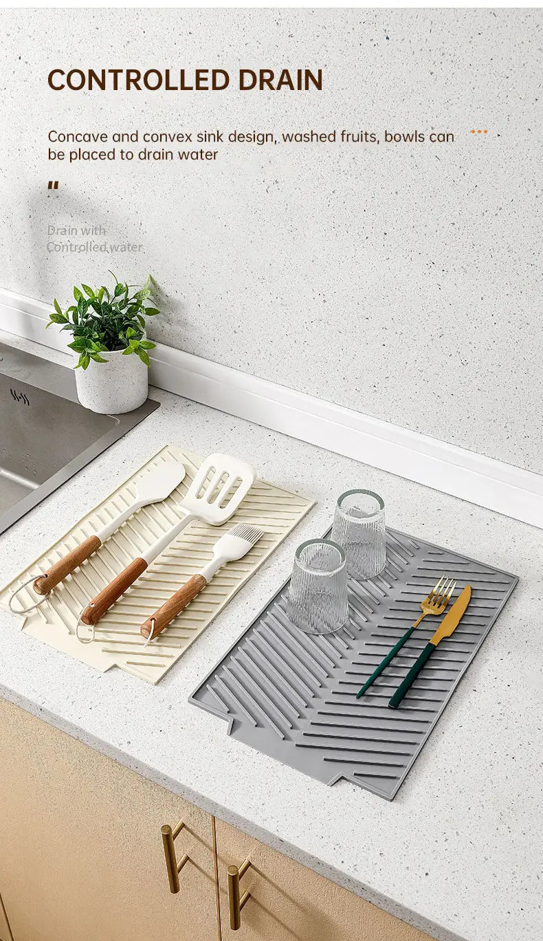 Dishes drain pad insulation pad can be cut kitchen wash