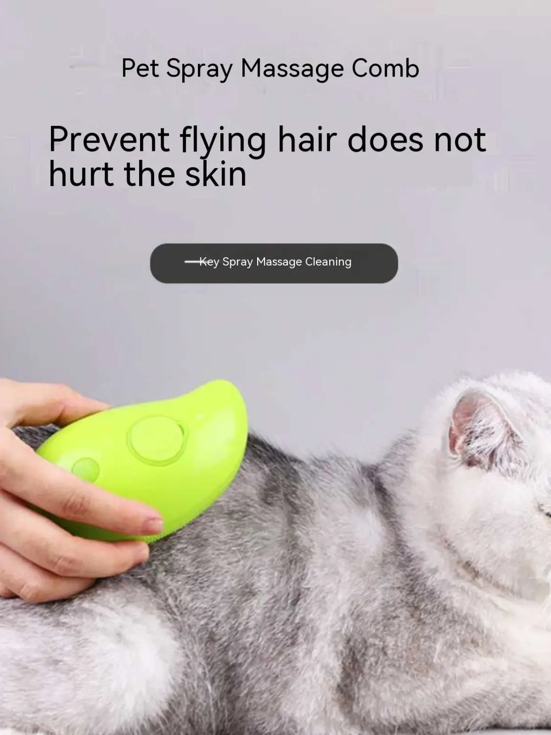 Peigne de massage à pulvérisation électrique pour animaux de compagnie, brosse à vapeur