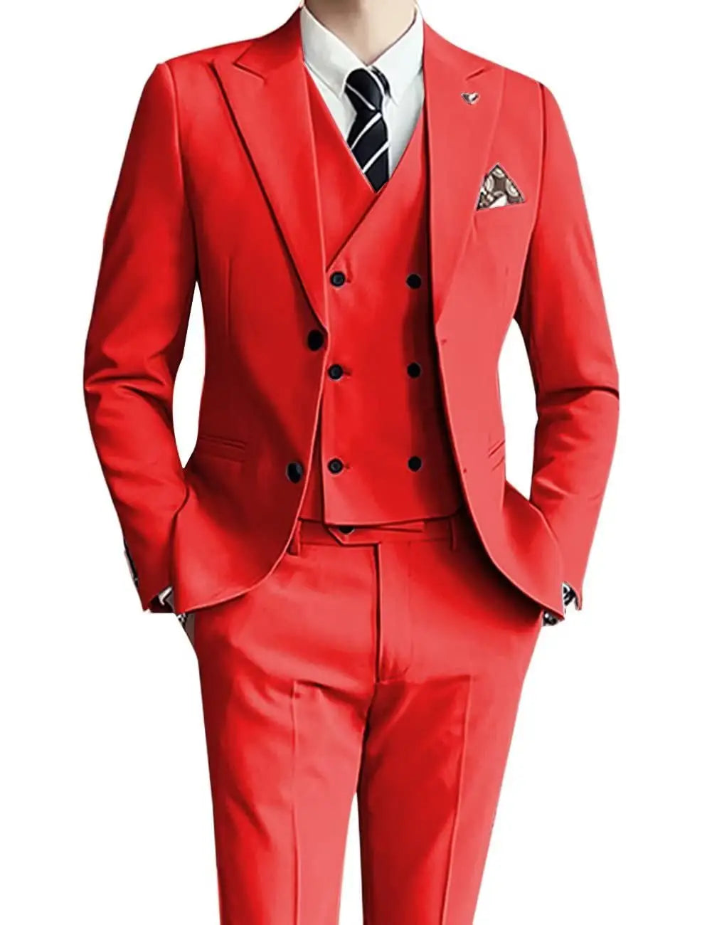 Three-piece men’s suit slim fit suit