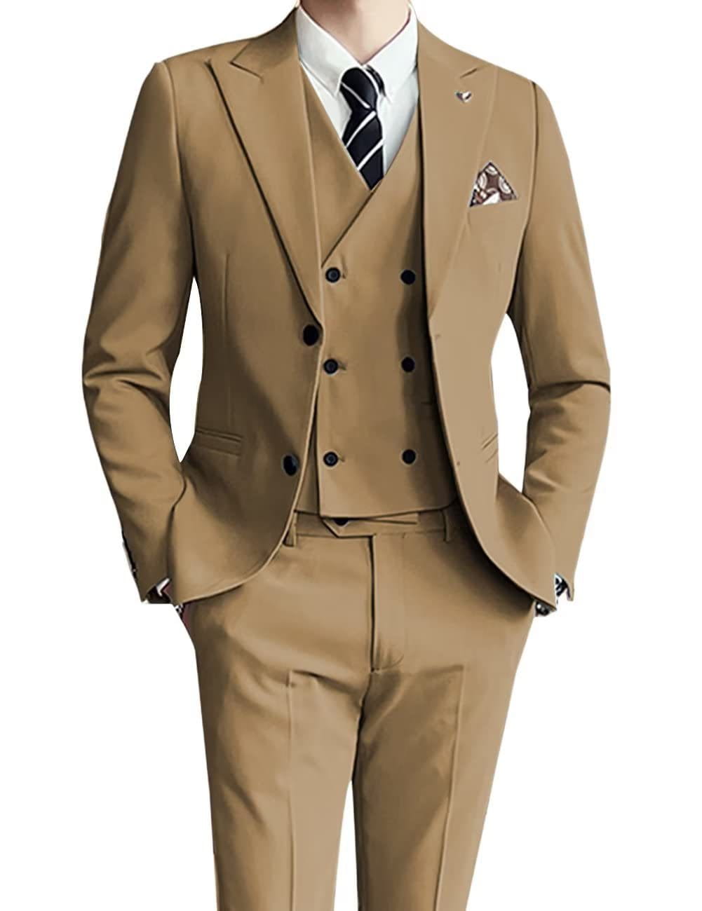 Three-piece men’s suit slim fit suit