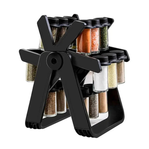 18 cans of rotating ferris wheel glass seasoning rack set seasoning - Nexellus