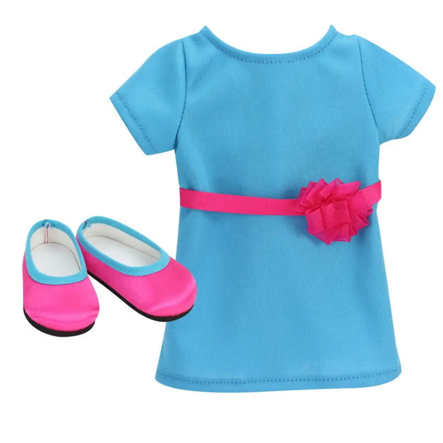 18 inch baby doll hailey & blue dress & shoes 18’’ doll -