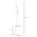 180cm Coat Rack Metal Clothes and Scarves Hat Hanger Hall Tree 9 Hooks - White - Nexellus