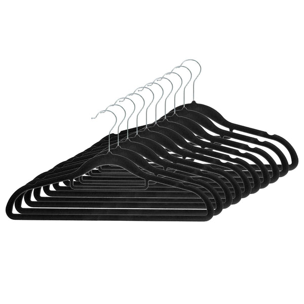 1X Flocked Hangers BLACK 10PK | DGI - 4017 | AS - 99085 - Nexellus