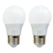 2 Pack 5W E27 Screw LED Light GLS bulbs, Energy Saving Edison Cool White 6000K non dimmable lights - Nexellus