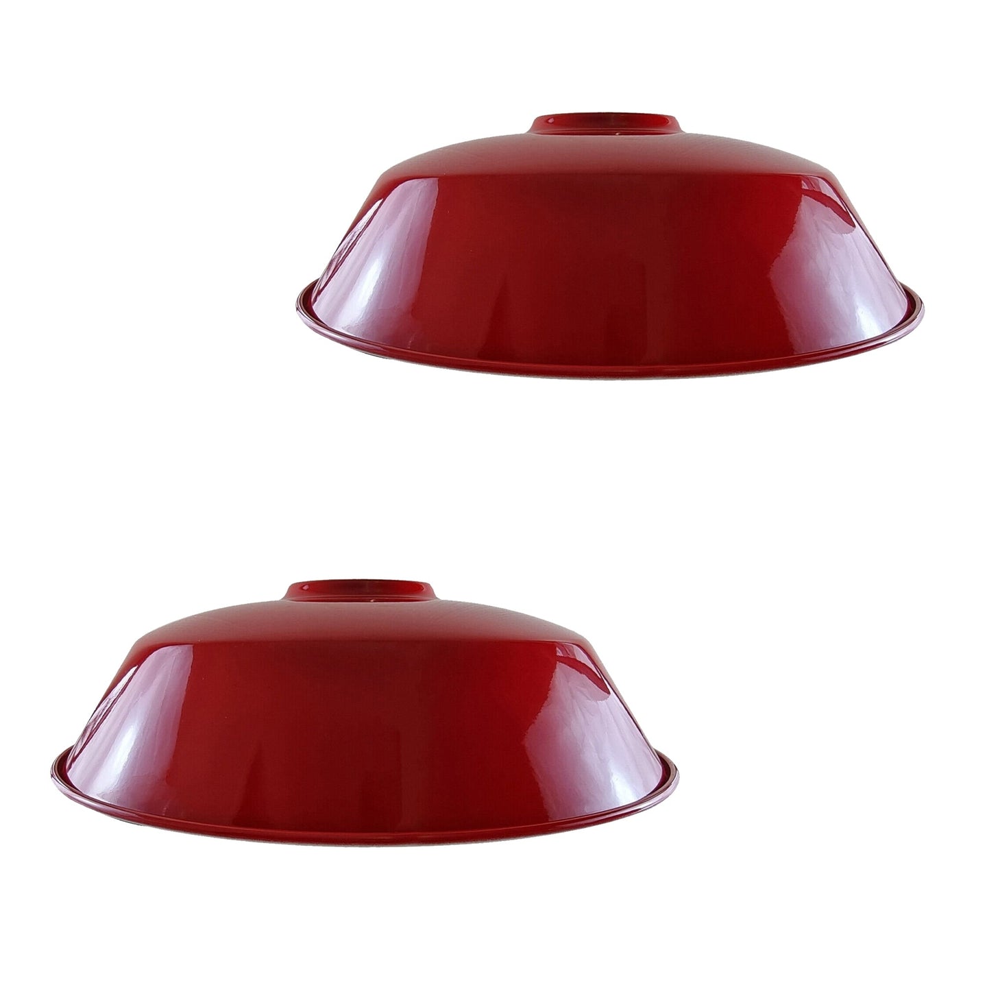 2 Pack Burgundy Retro Vintage Lampshade Easy Fit E27/B22 Base Industrial Pendant - Nexellus