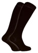 2 Pack Ladies Extra Long Bamboo Socks (Black) - Nexellus