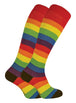 2 Pack Ladies Extra Long Bamboo Socks (Rainbow) - Nexellus