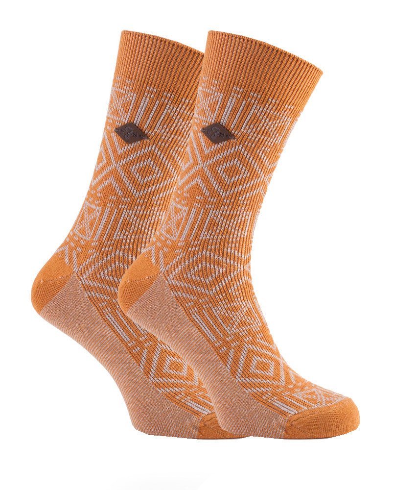 2 Pack Mens Aztec Patterned Dress Sock - Nexellus