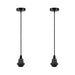 2 Pack Vintage Industrial Black Pendant Light,lampshade E27 UK Holder - Nexellus