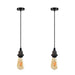 2 Pack Vintage Industrial Black Pendant Light,lampshade E27 UK Holder - Nexellus