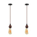 2 Pack Vintage Industrial Copper Pendant Light,lampshade E27 UK Holder - Nexellus