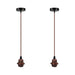 2 Pack Vintage Industrial Copper Pendant Light,lampshade E27 UK Holder - Nexellus